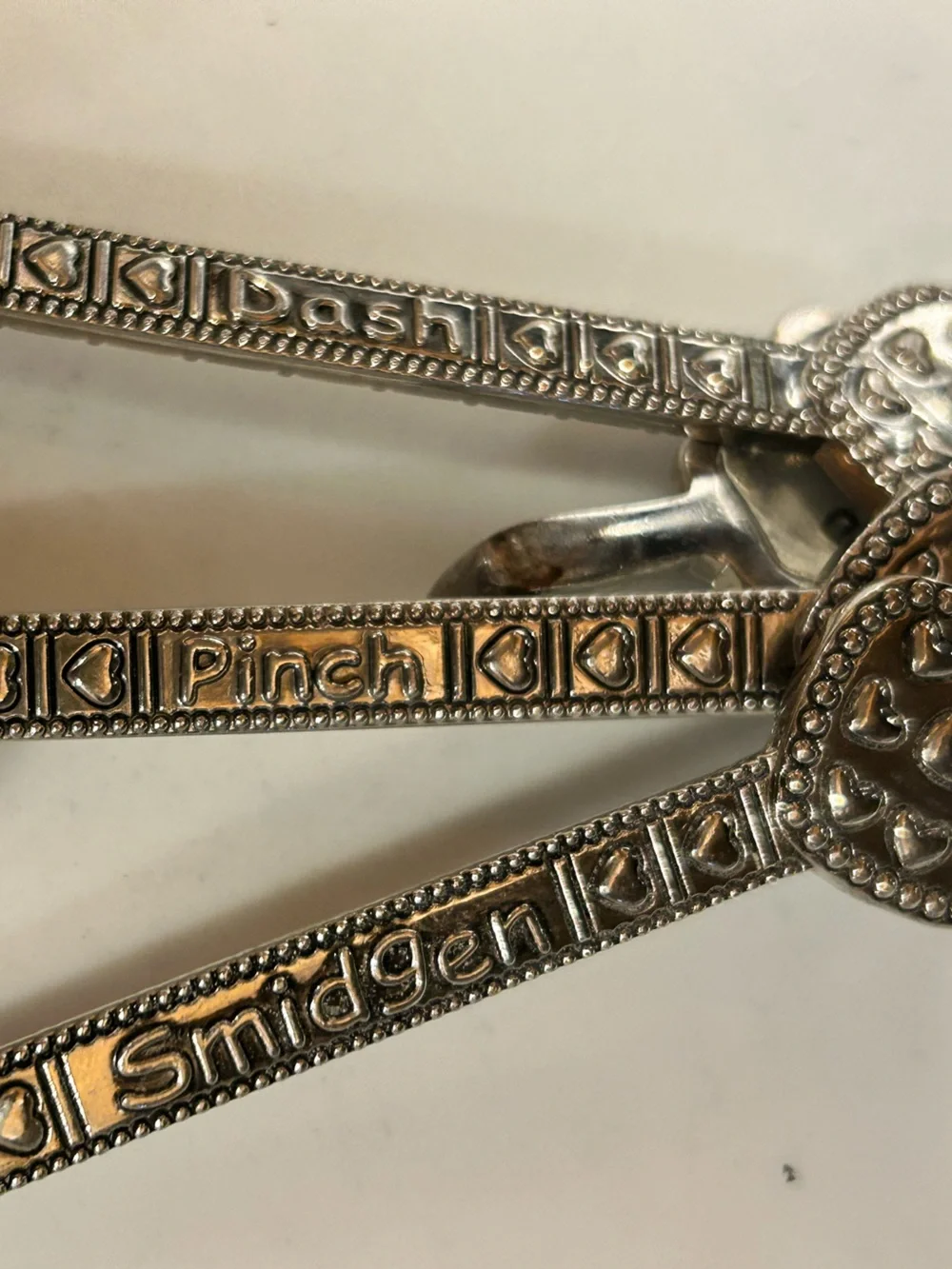 GANZ Silver-Tone 'Made With Love' Teaspoon Measuring Set pinch smidge dash love
